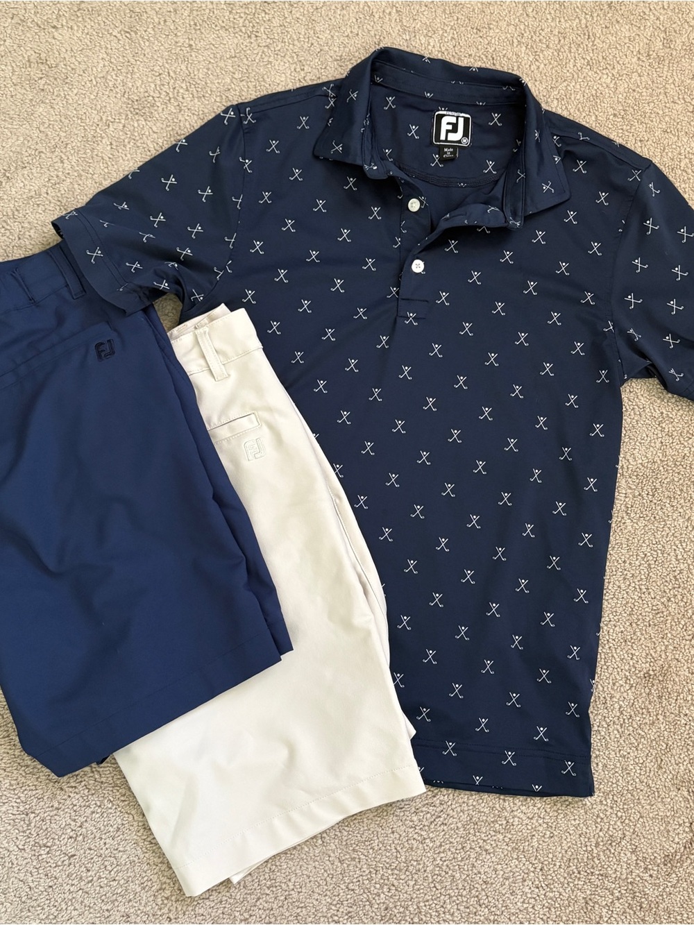 EUC Lot Of 3 Footjoy Jr Golf Shorts And Polo Med/Lg
